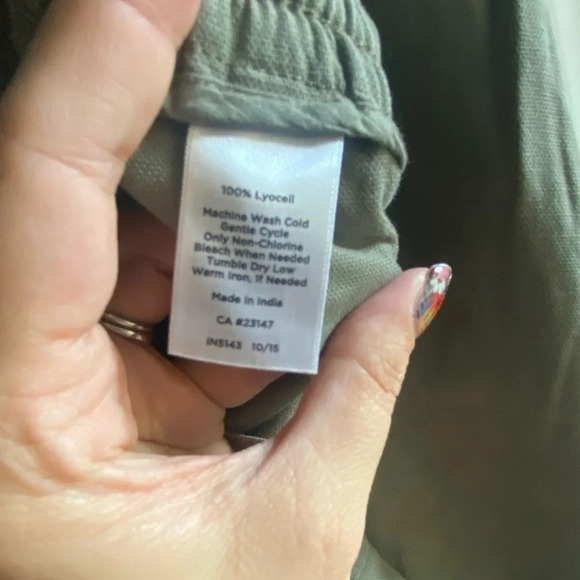 Talbots NWT Sage Green Flat Front Utility Pull On Shorts Athleisure Boho Sz 2X - Picture 6 of 10